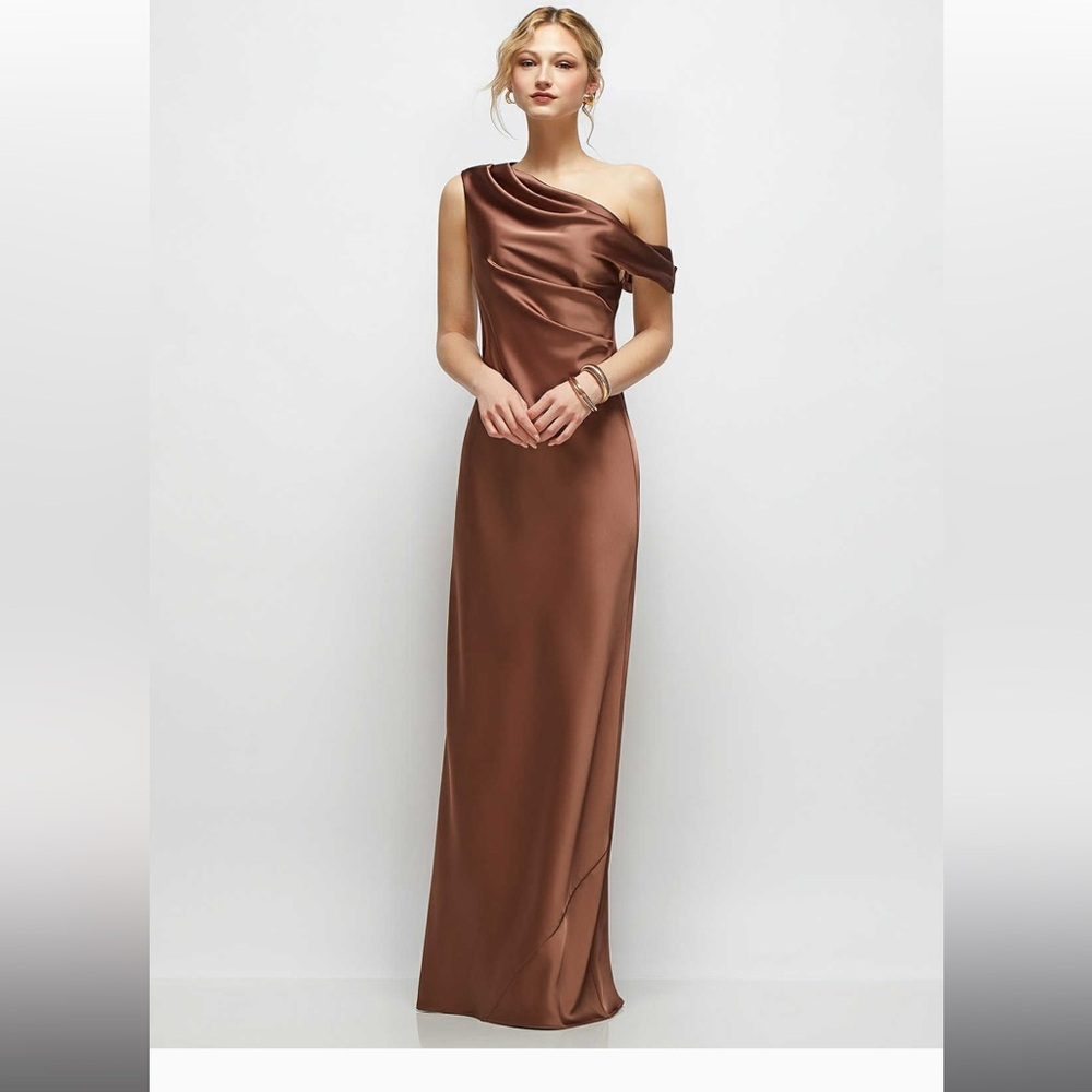 After Six One Shoulder Gown in Copper